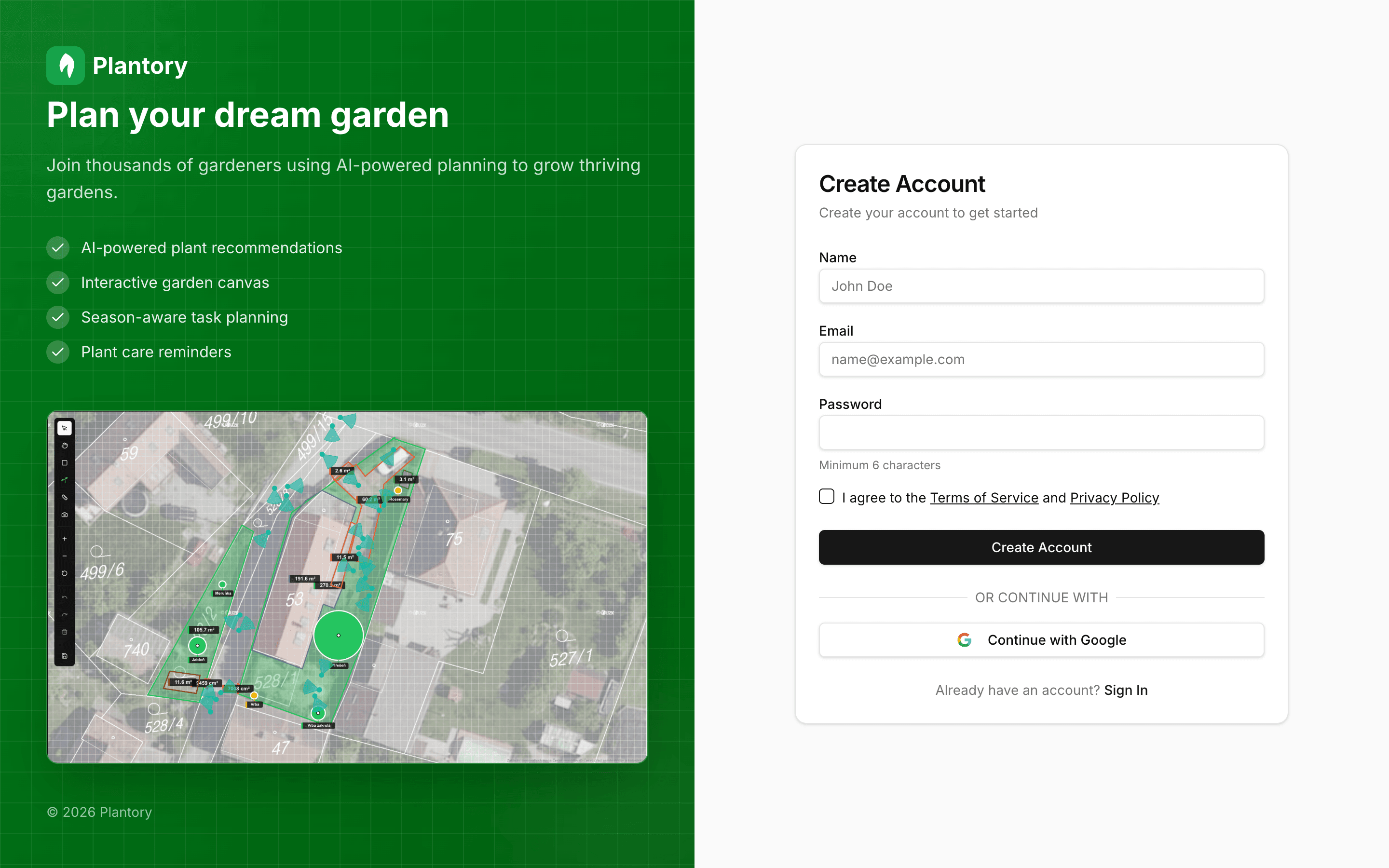 Modulo di registrazione con campi email e password